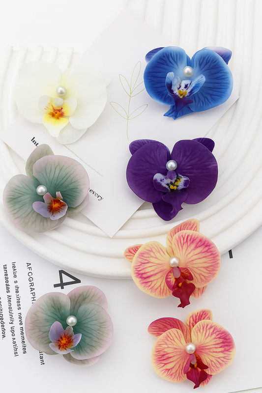 Orchid hawaii flower hair pink