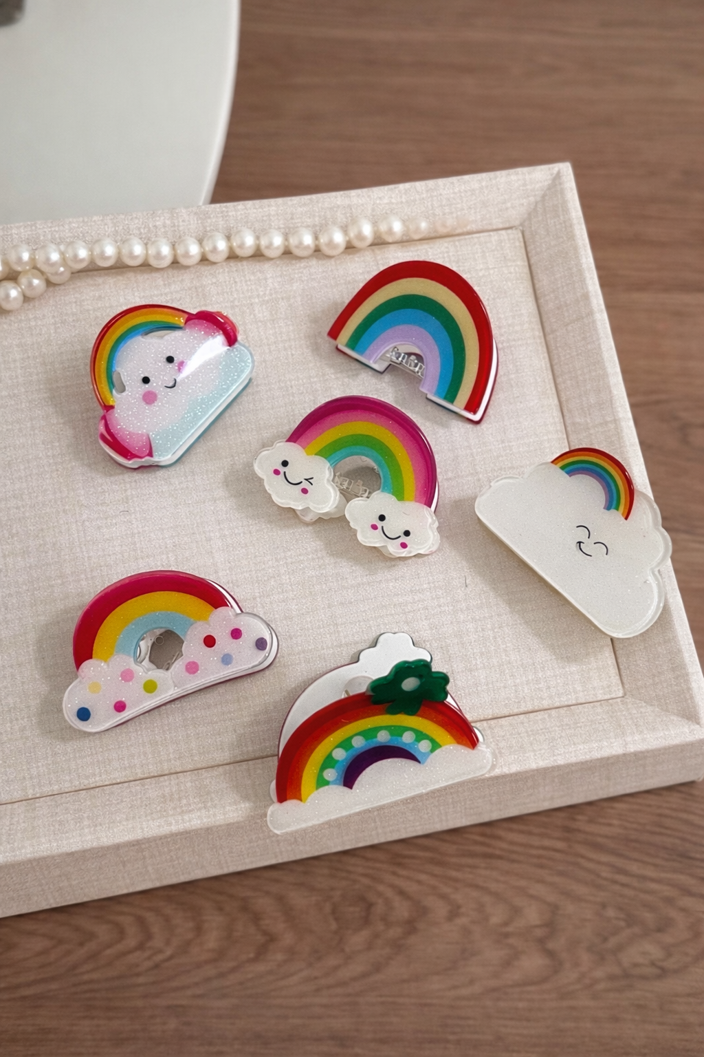 Rainbow Korean Hair Claw Clip