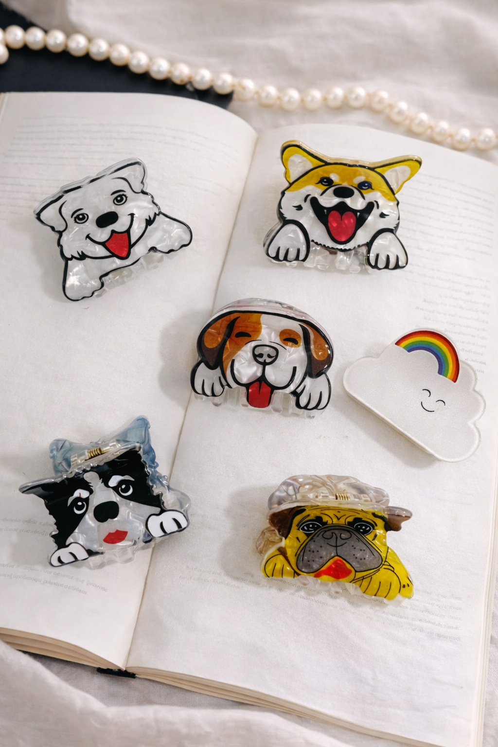 Cute Puppy Korean Hair Claw Clip