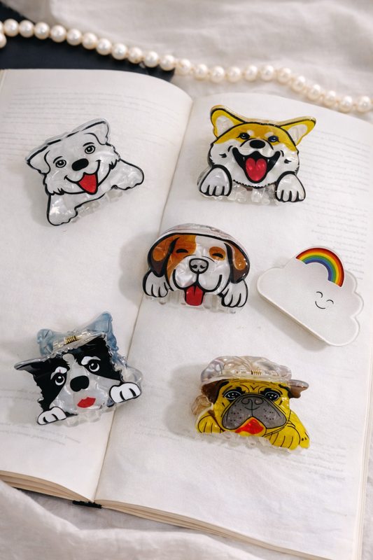 Cute Puppy Korean Hair Claw Clip