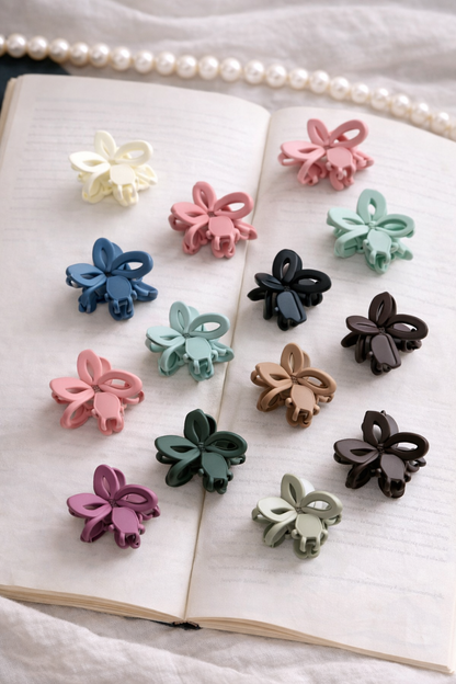 Mini matte  korean hair claw clips