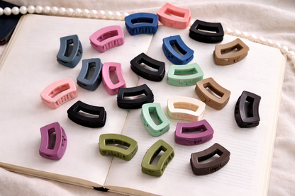 Mini matte  korean hair claw clips
