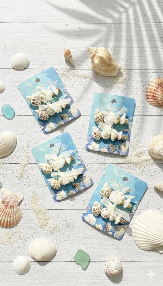 Sea Shell Korean Hair Pin - Pair