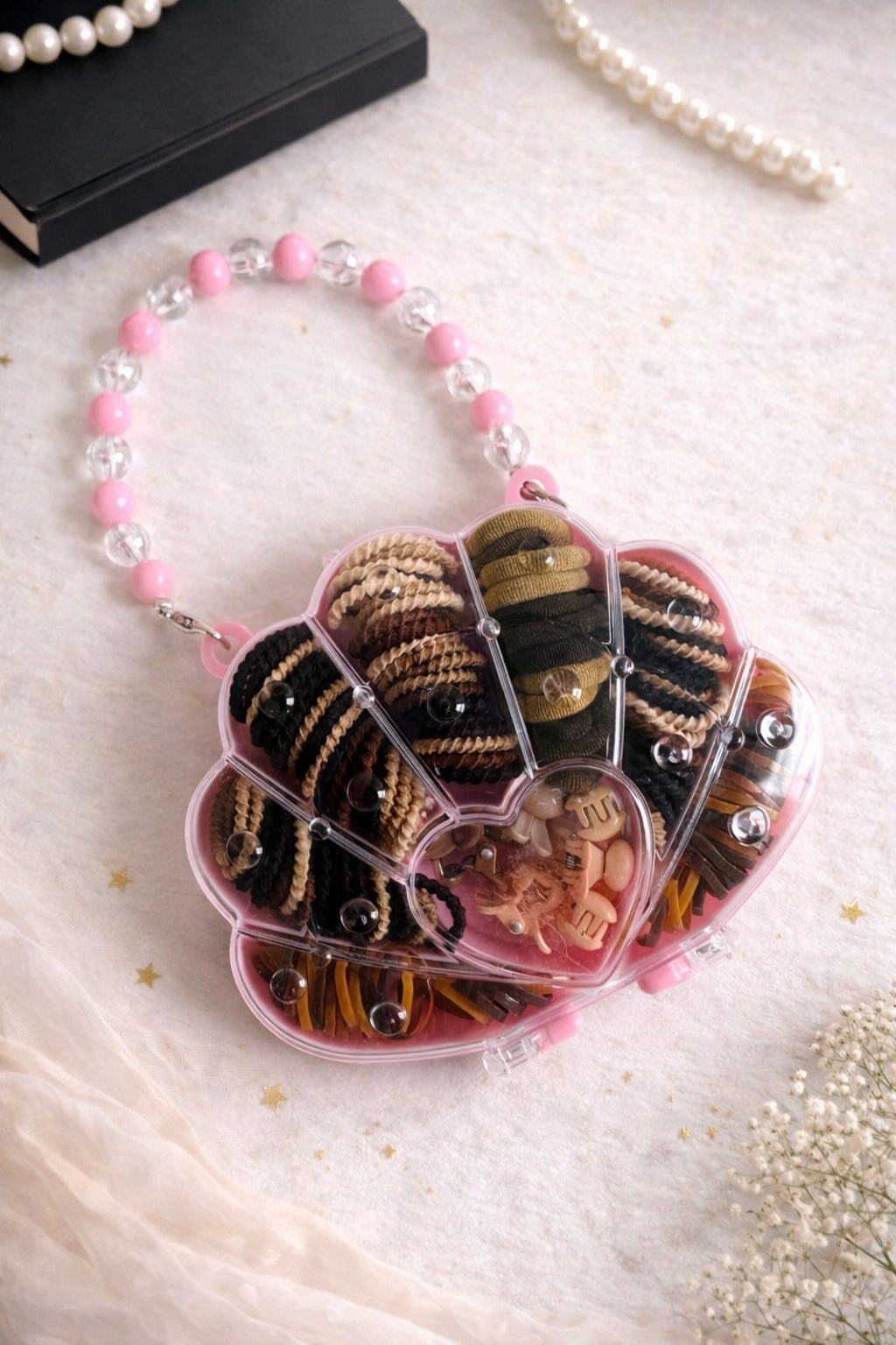 Shell Hair Pins and Rubber Band Gift Box