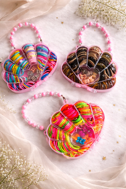 Shell Hair Pins and Rubber Band Gift Box