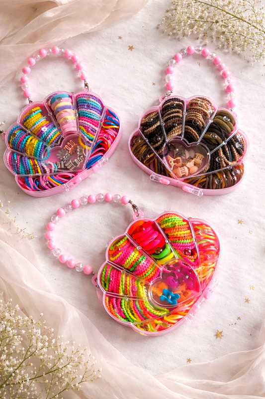 Shell Hair Pins and Rubber Band Gift Box