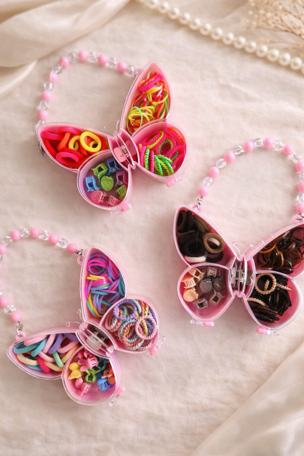 Butterfly Hair Pins and Rubber Band Gift Box