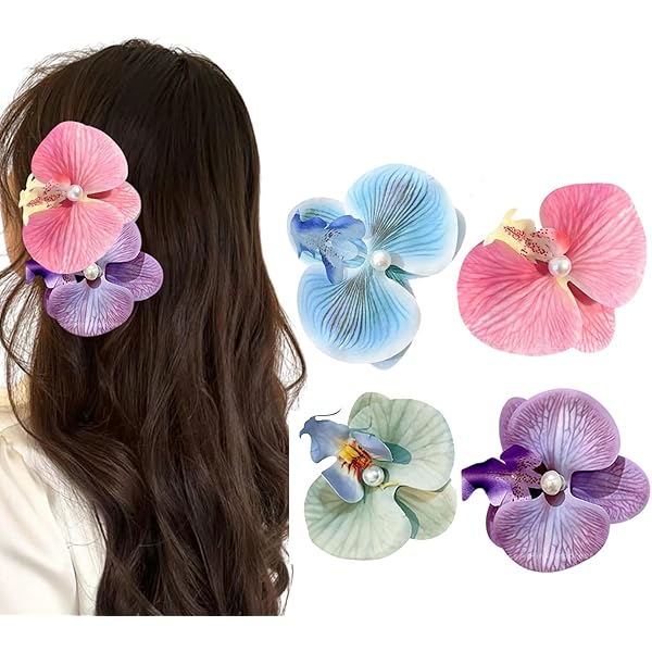 Orchid hawaii flower hair pink