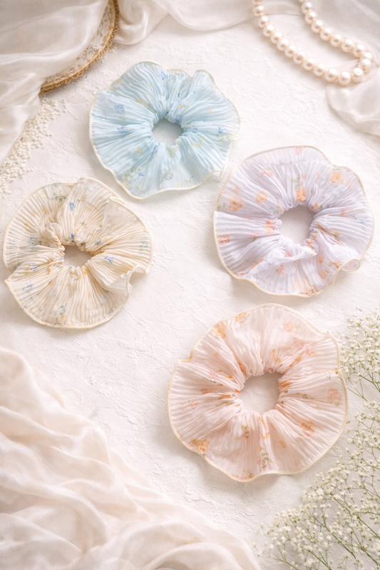 Wavy Bloom Korean Hair Scrunchie