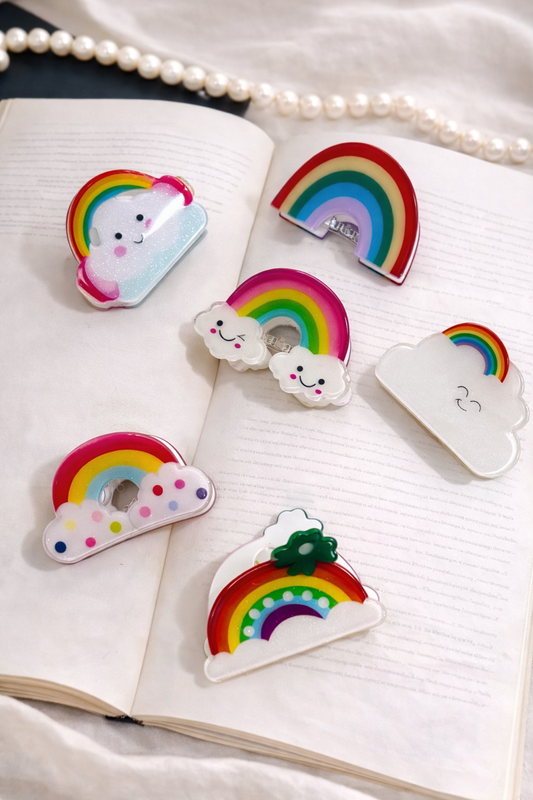 Rainbow Korean Hair Claw Clip