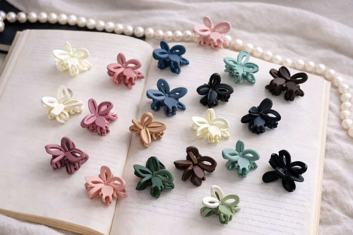 Mini matte  korean hair claw clips
