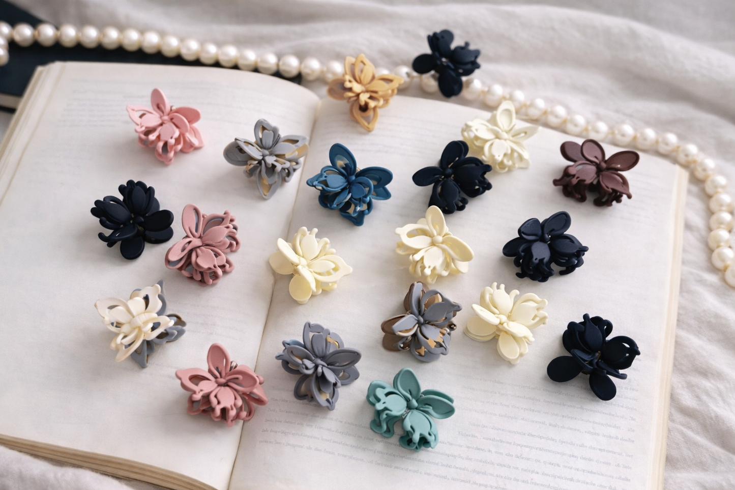 Mini matte  korean hair claw clips