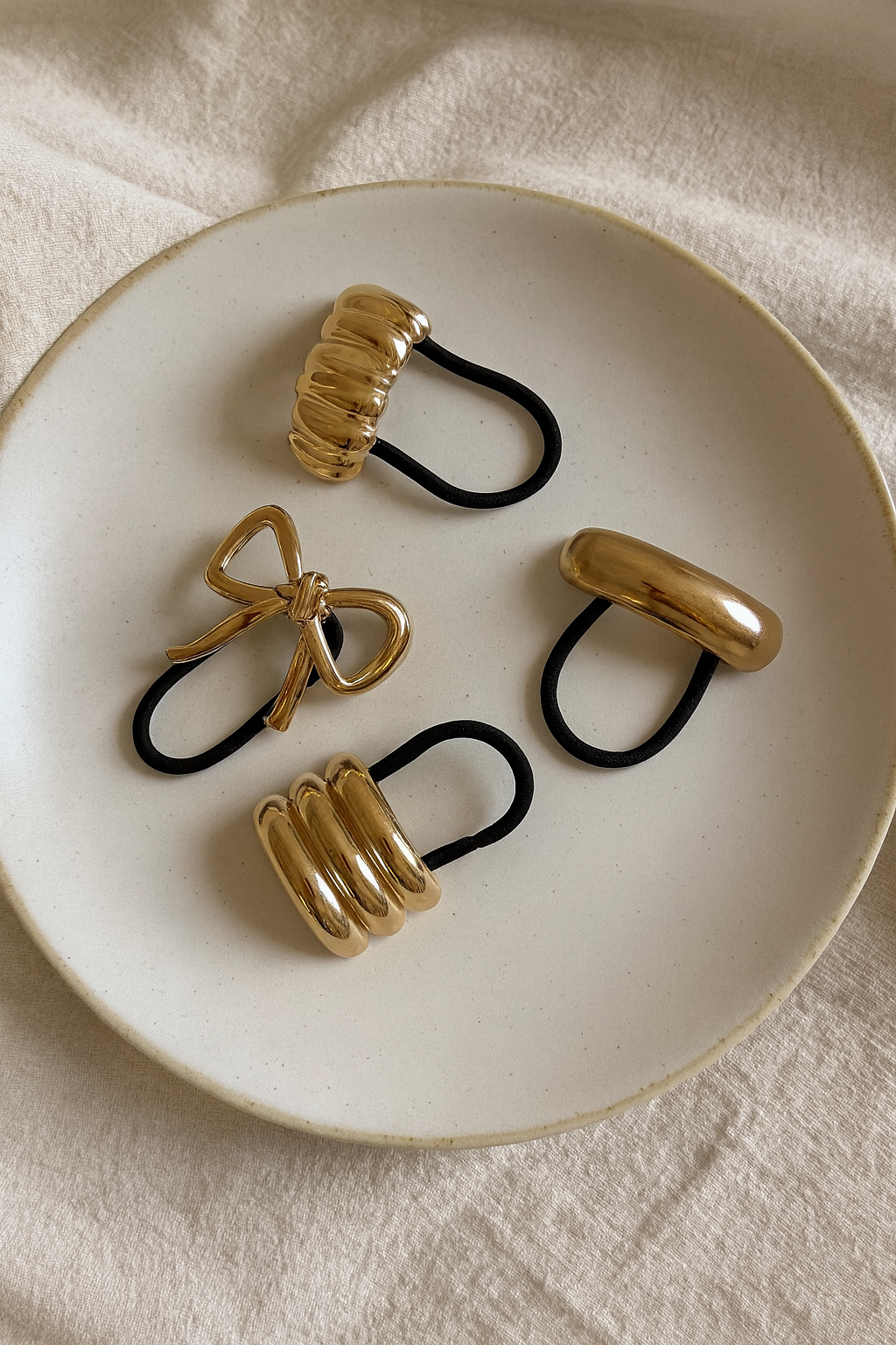 Pony metal hair cuff rubber bands