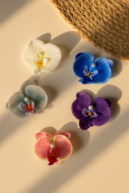 Orchid hawaii flower hair pink