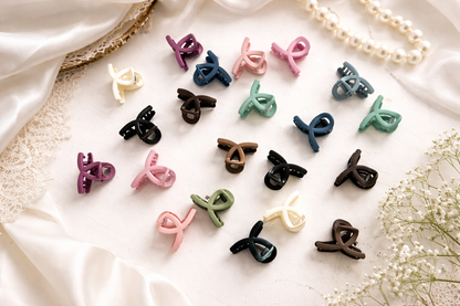 Mini matte  korean hair claw clips