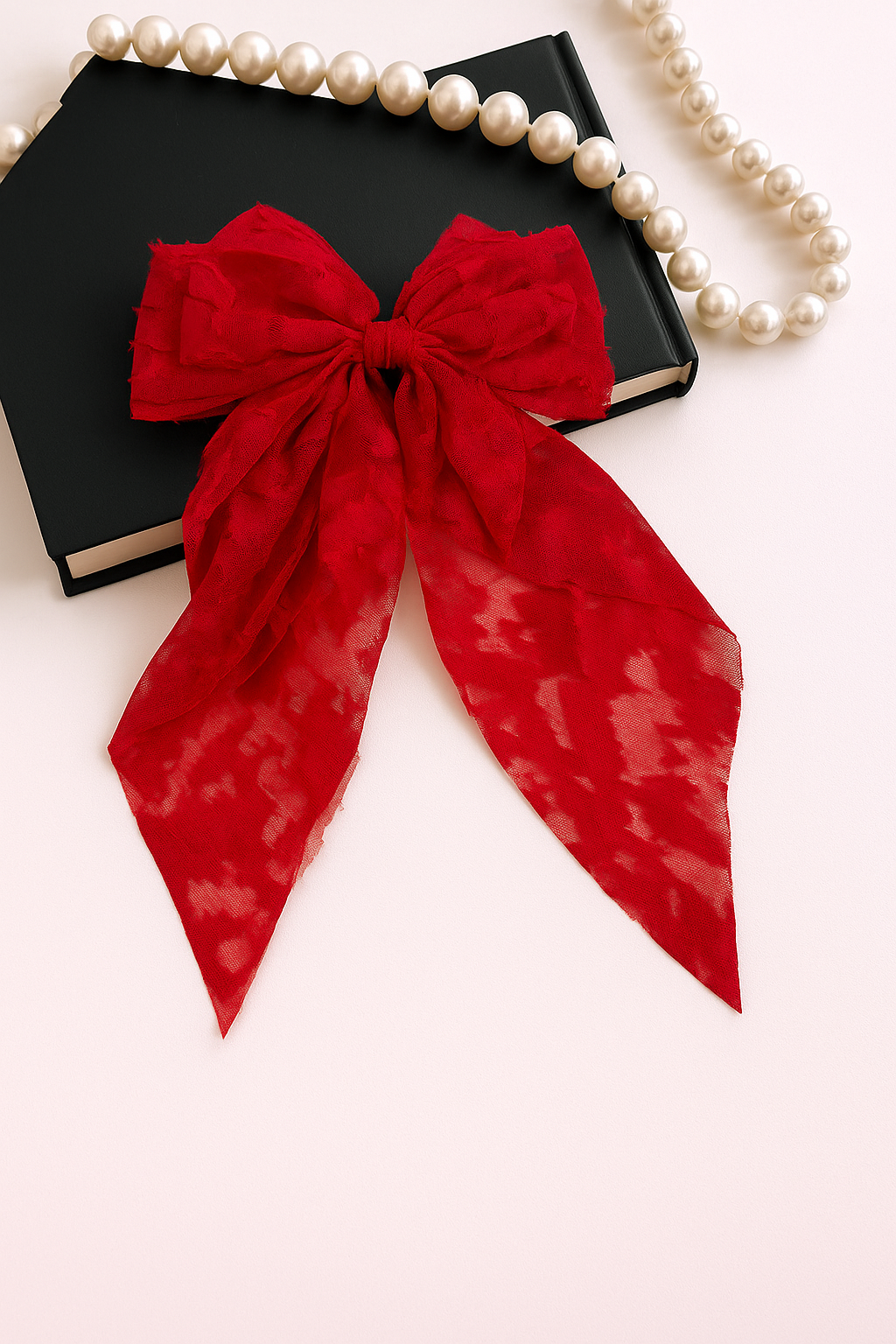 Texture pigtail Bow Korean Hair Pin