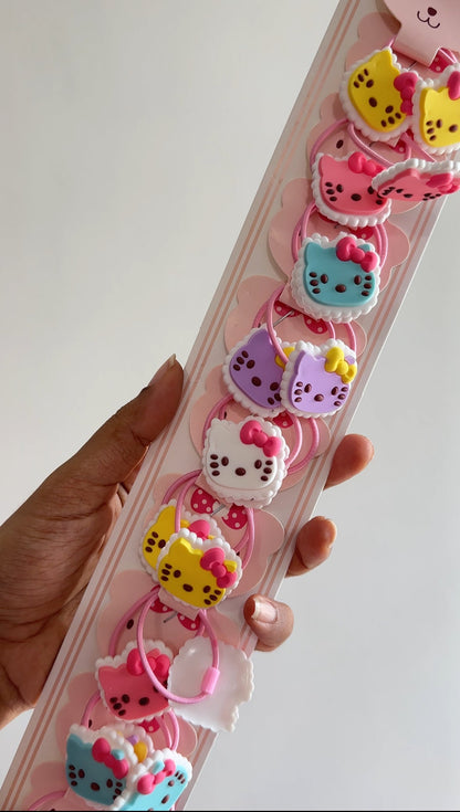 Kids glitter hair rubber band pair